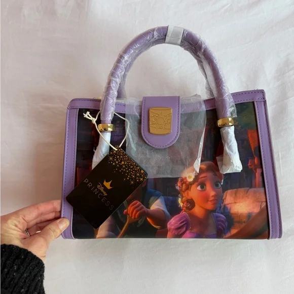 NWT (Rare) Double-Sided Disney Loungefly Rapunzel Purse w/ Shoulder Strap - Picture 8 of 9